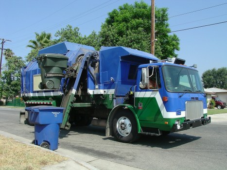 Secure commercial waste removal archway